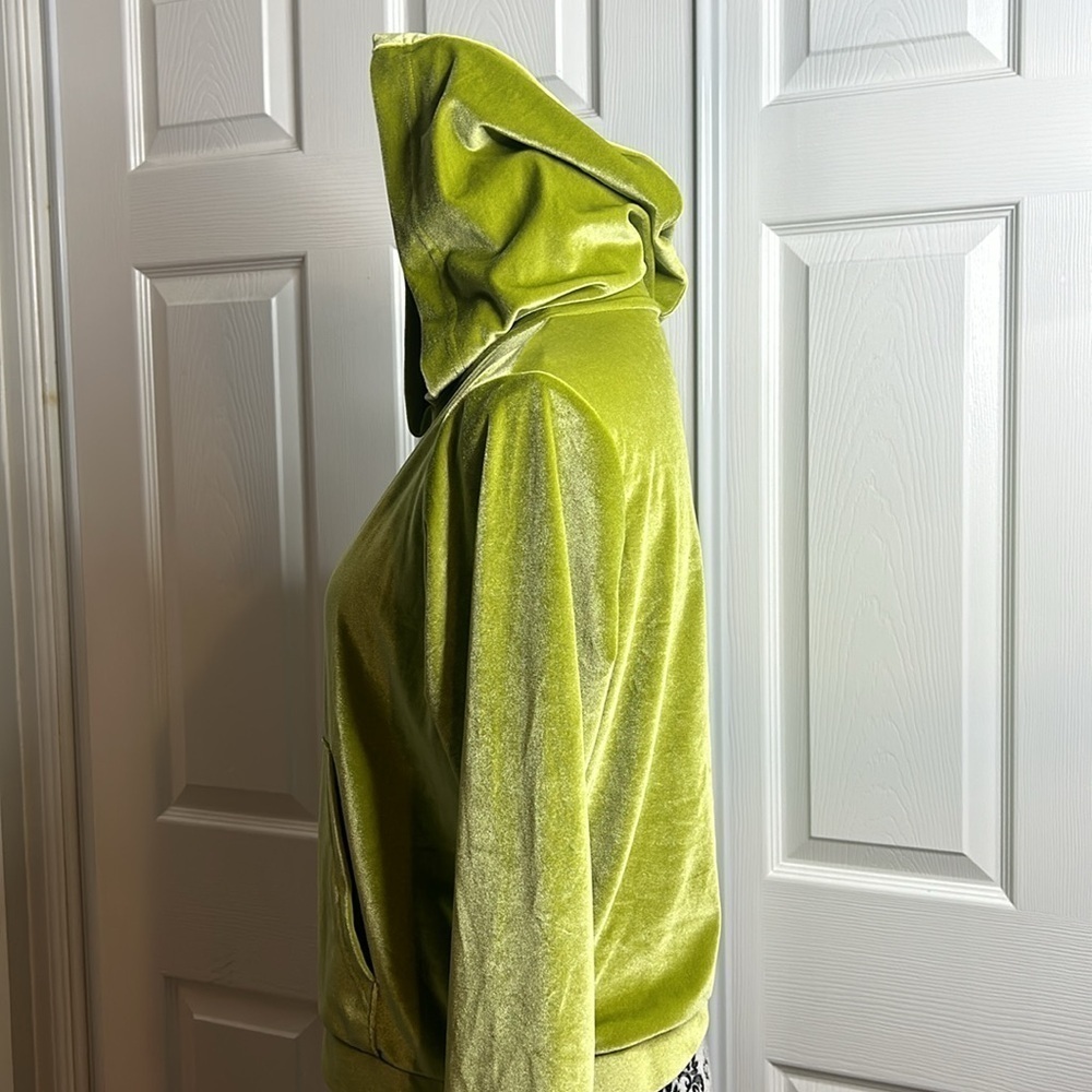 Fabletics‎ Velour Zip Up Hoodie M Green - Picture 4 of 7